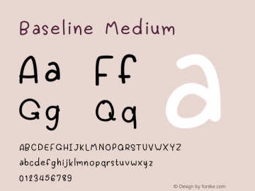 Baseline Version 001.000 Font Sample