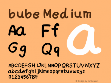 bube Version 001.000 Font Sample