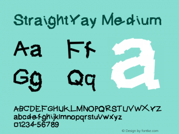 StraightYay Version 001.000 Font Sample