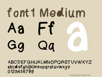 font1 Version 001.000 Font Sample