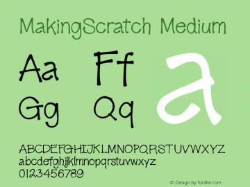 MakingScratch Version 001.000 Font Sample