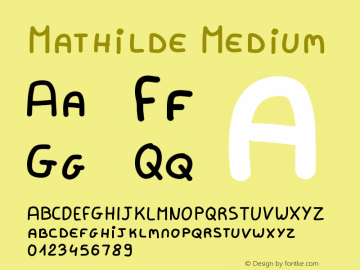Mathilde Version 001.000 Font Sample