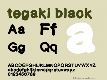tegaki-black Version 001.000图片样张