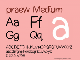 praew Version 001.000 Font Sample