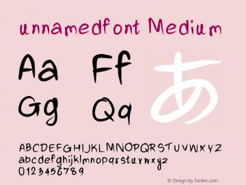 unnamedfont Version 001.000图片样张