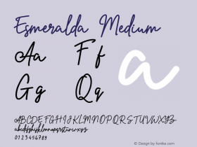 Esmeralda Version 001.000 Font Sample