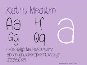 Kathi Version 001.000 Font Sample