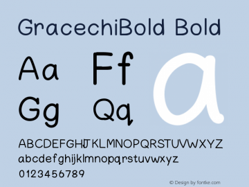 GracechiBold Version 001.000 Font Sample