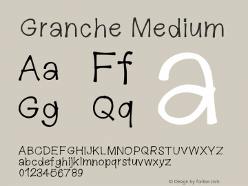 Granche Version 001.000 Font Sample