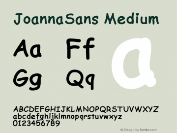 JoannaSans Version 001.000图片样张