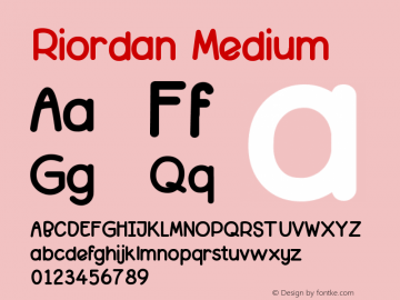 Riordan Version 001.000 Font Sample