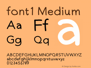 font1 Version 001.000 Font Sample