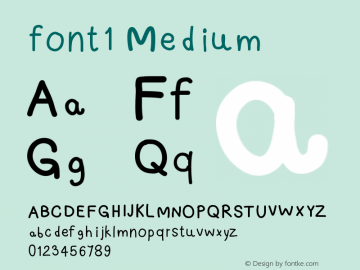 font1 Version 001.000 Font Sample