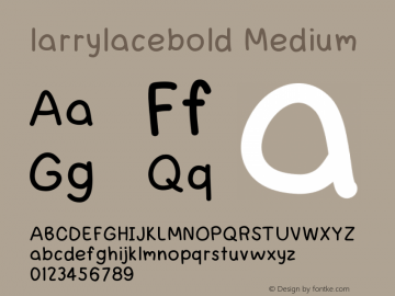 larrylacebold Version 001.000 Font Sample