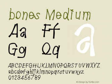 bones Version 001.000 Font Sample