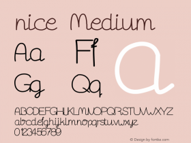 nice Version 001.000 Font Sample