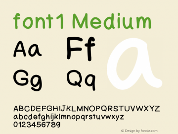 font1 Version 001.000 Font Sample