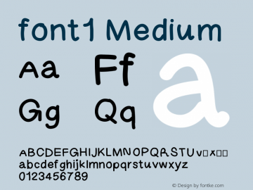 font1 Version 001.000 Font Sample