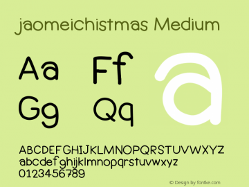 jaomeichistmas Version 001.000 Font Sample