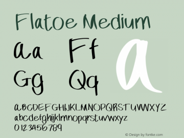 Flatoe Version 001.000 Font Sample