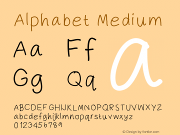 Alphabet Version 001.000 Font Sample