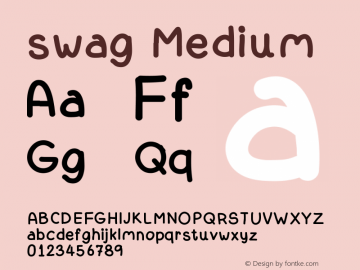 swag Version 001.000 Font Sample