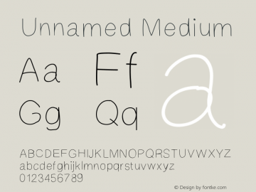 Unnamed Version 001.000 Font Sample