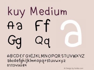 kuy Version 001.000 Font Sample