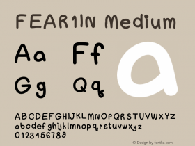 FEAR1IN Version 001.000 Font Sample