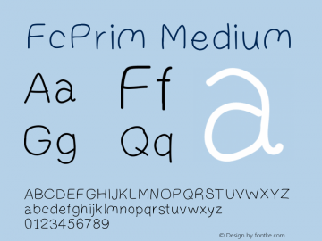 FcPrim Version 001.000 Font Sample