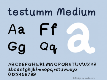 testumm Version 001.000 Font Sample