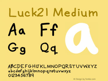 Luck21 Version 001.000 Font Sample