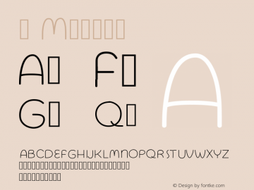 u Version 001.000 Font Sample