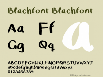 Blachfont Version 001.000图片样张