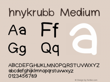 hnykrubb Version 001.000 Font Sample