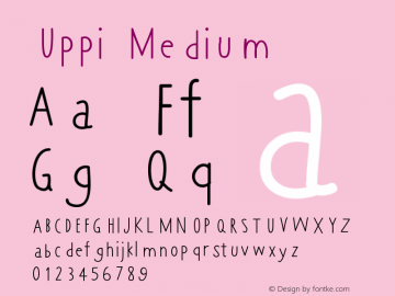 Uppi Version 001.000 Font Sample