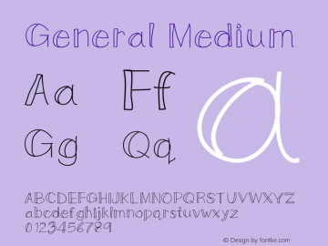 General Version 001.000 Font Sample