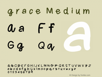 grace Version 001.000 Font Sample