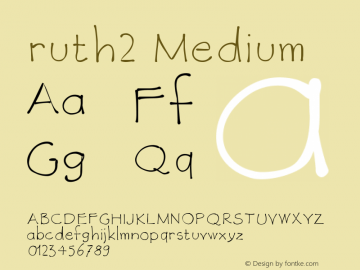 ruth2 Version 001.000 Font Sample