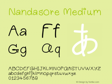 Nandasore Version 001.000 Font Sample