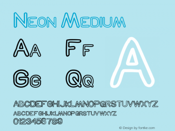 Neon Version 001.000 Font Sample