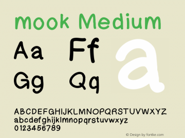 mook Version 001.000 Font Sample