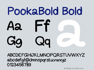 PookaBold Version 001.000图片样张