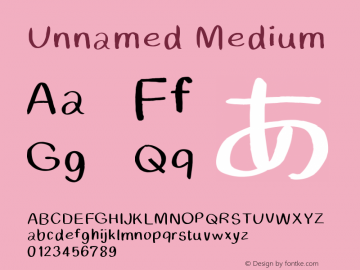 Unnamed Version 001.000 Font Sample