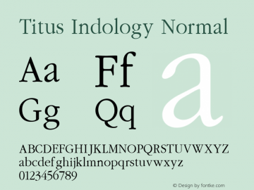 Titus Indology Normal TITUS Indology Normal图片样张