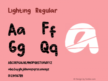 Lighting 1.0 Font Sample