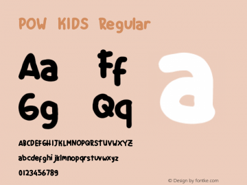POW KIDS 1.0 Font Sample