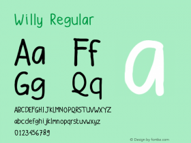Willy 1.0 Font Sample