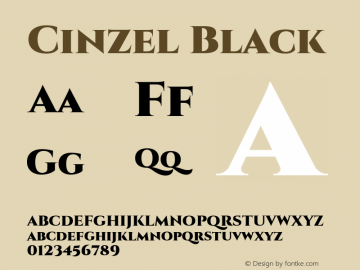 Cinzel Black Version 1.001;hotconv 1.0.109;makeotfexe 2.5.65596图片样张