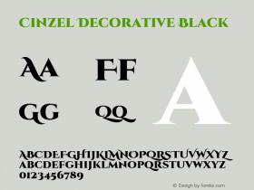 Cinzel Decorative Black Version 1.001;hotconv 1.0.109;makeotfexe 2.5.65596图片样张